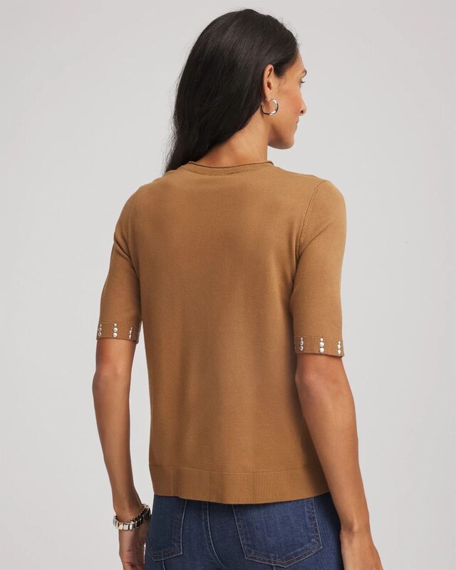 Ella Embellished Classic-Fit Sweater Tee - image 3